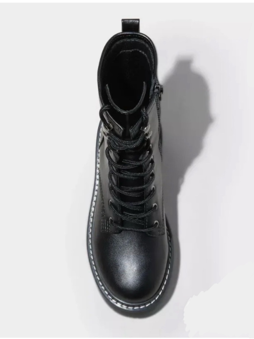 Wild Fable Women's Black Logan Lug Combat Boots with Memory Foam Insole Size 8 - Picture 2 of 10